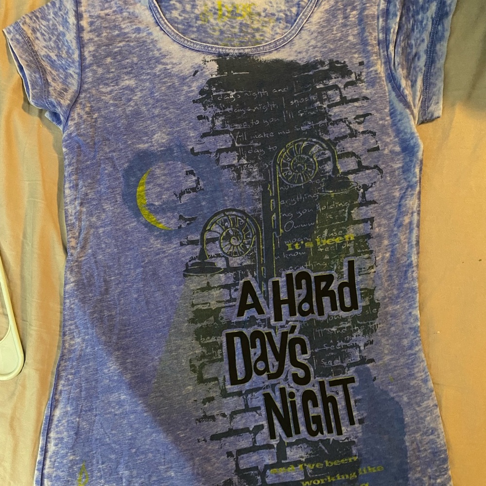 Hard Rock x Beatles burnout t-shirt M